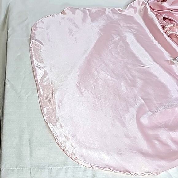 Women Sz M Sleep Shirt Pink Romantic Embroidered Intimate Moods Gown Dress - Picture 11 of 12
